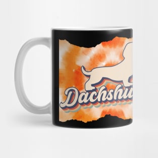 Tie Dye Pattern with Dachshund Mug